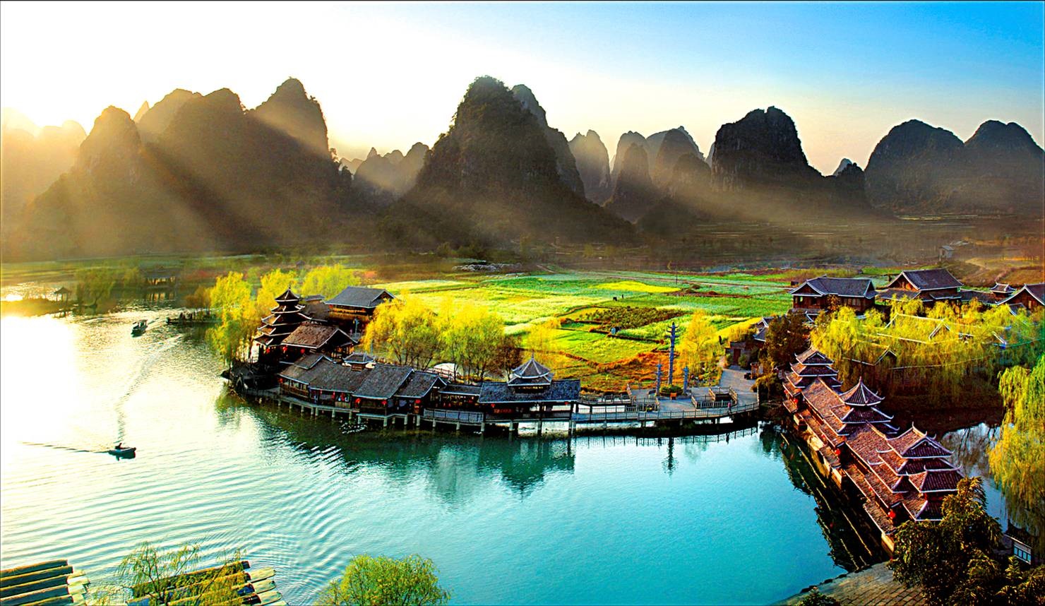 桂林象鼻山•漓江阳朔•遇龙河竹筏•世外桃源 四天三晚游【遇见兴坪】